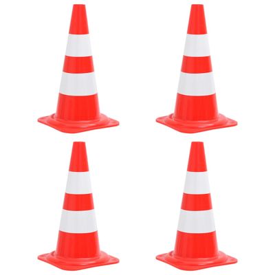 VidaXL Verkeerskegels 4 st reflecterend 50 cm rood en wit