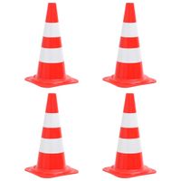 VidaXL Verkeerskegels 4 st reflecterend 50 cm rood en wit