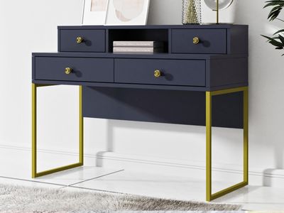 Bureau CLAUDIO 4 lades blauw