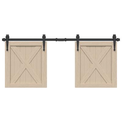 VidaXL Ophangset voor schuifdeur 122 cm koolstofstaal
