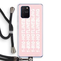Hotline bling pink: Samsung Galaxy Note 10 Lite Transparant Hoesje met koord
