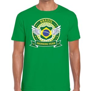 Groen Brazil drinking team t-shirt heren