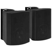 Stereoluidsprekers wandgemonteerd 2 st 100 W zwart Stereoluidsprekers wandgemonteerd 2 st 100 W zwart