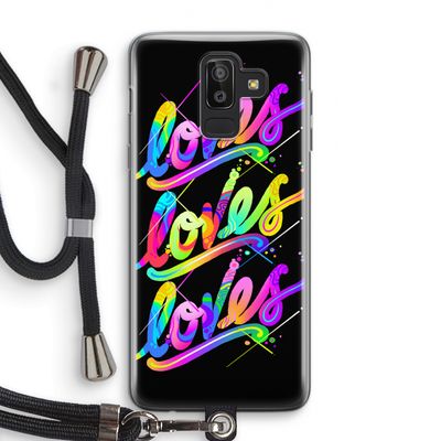 Loves: Samsung Galaxy J8 (2018) Transparant Hoesje met koord
