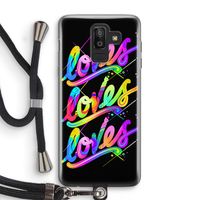 Loves: Samsung Galaxy J8 (2018) Transparant Hoesje met koord
