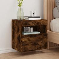 Tv-wandmeubels met LED 2 st 40x30x40 cm gerookt eikenkleurig - thumbnail