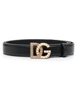 Dolce & Gabbana ceinture à boucle logo - Noir - thumbnail