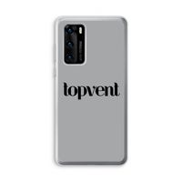 Topvent Grijs Zwart: Huawei P40 Transparant Hoesje