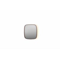 INK SP30 spiegel - 60x4x60cm contour in stalen kader incl indir LED - verwarming - color changing - dimbaar en schakelaar - geborsteld koper 8409714