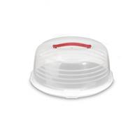 Curver taartdoos 35cm rond wit/transp.