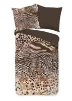 Pure Dekbedovertrek "dierenprint" - Bruin - (135x200 cm) - Microfiber