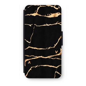 Gouden marmer: iPhone SE 2020 Flip Hoesje