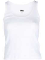 MM6 Maison Margiela débardeur en coton à design nervuré - Blanc