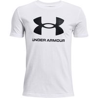 Under Armour Sportstyle Logo T-Shirt Kids Wit Zwart - thumbnail