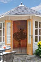 Conacord Vliegengordijn model Bamboe Sunrise rood/zwart 90 x 200 cm