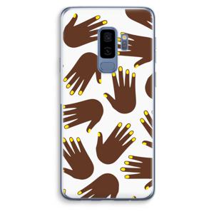 Hands dark: Samsung Galaxy S9 Plus Transparant Hoesje