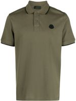 Moncler polo en coton à patch logo - Vert