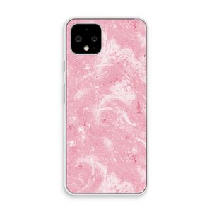 Abstract Painting Pink: Pixel 4 Transparant Hoesje