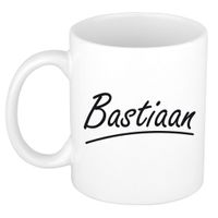 Naam cadeau mok / beker Bastiaan met sierlijke letters 300 ml   - - thumbnail