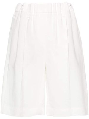 Brunello Cucinelli bermuda à plis marqués - Blanc