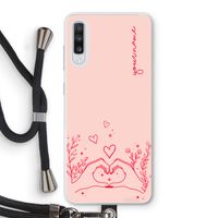 Love is in the air: Samsung Galaxy A70 Transparant Hoesje met koord