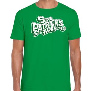 Groen St. Patricks day t-shirt heren