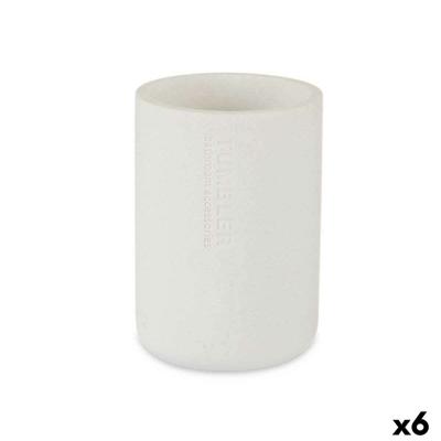 Tandenborstelhouder Berilo Wit Hars 7,8 x 10,5 x 7,8 cm (6 Stuks)