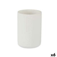 Tandenborstelhouder Berilo Wit Hars 7,8 x 10,5 x 7,8 cm (6 Stuks)