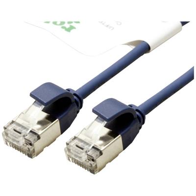 Roline green 21.44.3342 RJ45 Netwerkkabel, patchkabel CAT 6A U/FTP 0.50 m Blauw Onafgeschermd, Halogeenvrij, Vlambestendig 1 stuk(s)