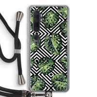 Geometrische jungle: Xiaomi Mi Note 10 Pro Transparant Hoesje met koord
