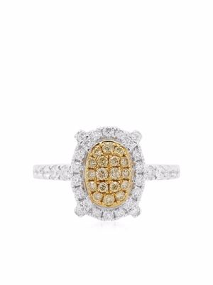 HYT Jewelry bague en platine Sunshine Yellow Diamond - Argent