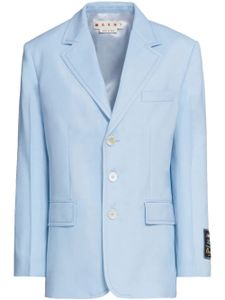 Marni blazer en laine à simple boutonnage - Bleu