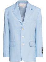 Marni blazer en laine à simple boutonnage - Bleu