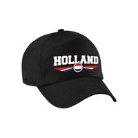 Nederland / Holland landen pet / baseball cap zwart voor volwassenen - Verkleedhoofddeksels