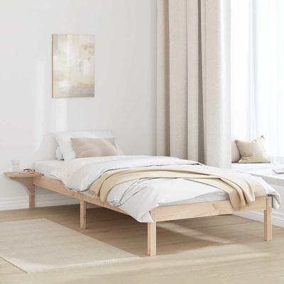 Bedframe met nachttafels Bruin 90 x 200 cm Bruin