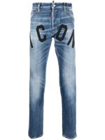 DSQUARED2 jean slim à imprimé Icon - Bleu - thumbnail