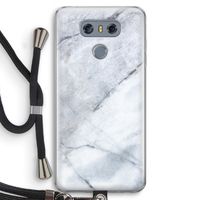 Witte marmer: LG G6 Transparant Hoesje met koord