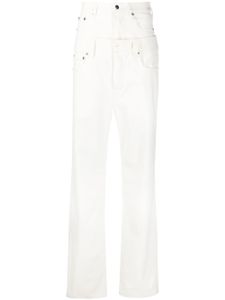 AC9 pantalon taille-haute à empiècements contrastants - Blanc