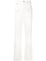 AC9 pantalon taille-haute à empiècements contrastants - Blanc