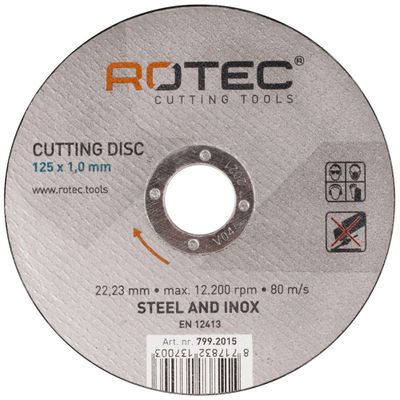 Rotec Doorslijpschijven 125x1,0x22,23 - 10 stuk(s) - 7992015 - 799.2015