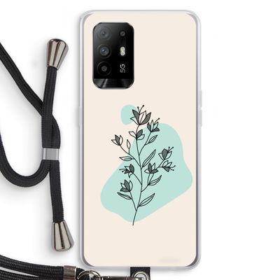 Violets are blue: Oppo A94 5G Transparant Hoesje met koord