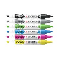 Talens Ecoline duotip markers basisset, 6dlg.