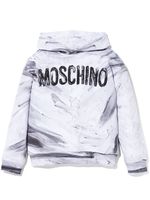 Moschino Kids hoodie à logo imprimé - Blanc