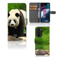 Motorola Edge 30 Pro | Telefoonhoesje | Met pasjeshouder | Panda