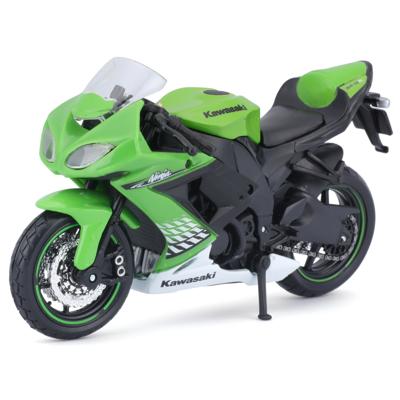 Modelmotor Kawasaki Ninja - groen - 12 cm - schaal 1:18 - speelgoedmotor