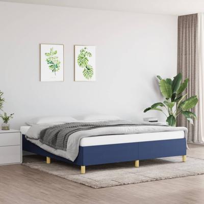 Bedframe zonder matras stof blauw 160x200 cm