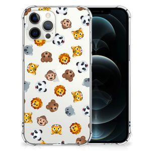 Doorzichtige Silicone Hoesje voor iPhone 12 Pro Max Dieren Emojis