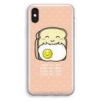 Sleep All Day: iPhone XS Transparant Hoesje