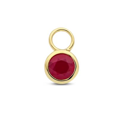 14K Geelgouden Oorringhanger Juli Geboortesteen 8,5x6mm - Per Stuk