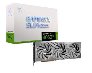 MSI GeForce RTX 4060 Ti GAMING X SLIM WHITE 16G grafische kaart DLSS 3, 3x DisplayPort, 1x HDMI